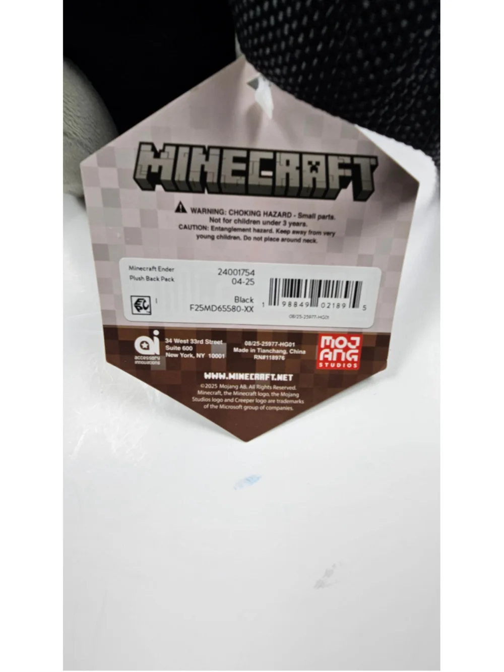 Minecraft Ender Dragon Plush Mini Backpack 12.5